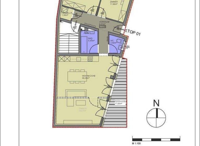 Wohnung zum Kauf - Erstbezug 340.000 € 3 Zimmer 86 m² EG Baden 2500