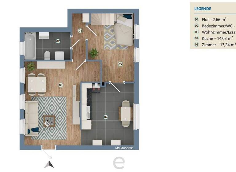 Wohnung zur Miete 585 € 3 Zimmer 75 m² Alkoven 4072