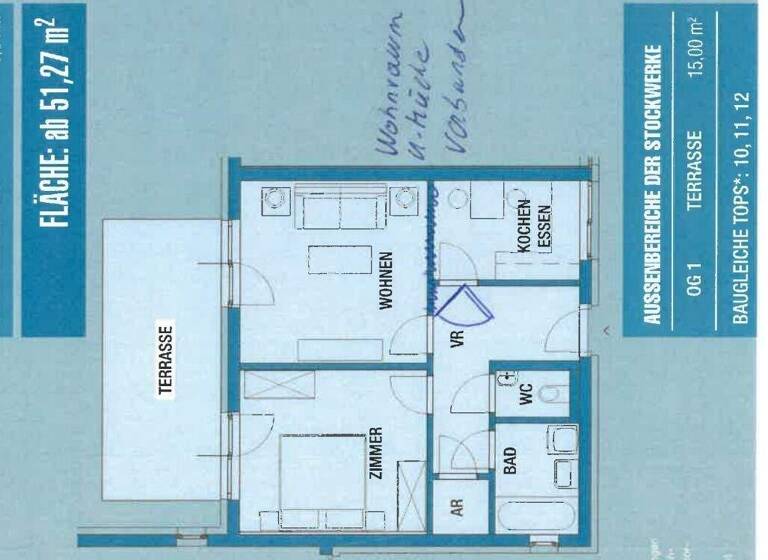 Wohnung zur Miete 620 € 2 Zimmer 51,3 m² 1. Geschoss Ries Graz,02.Bez.:Sankt Leonhard 8047