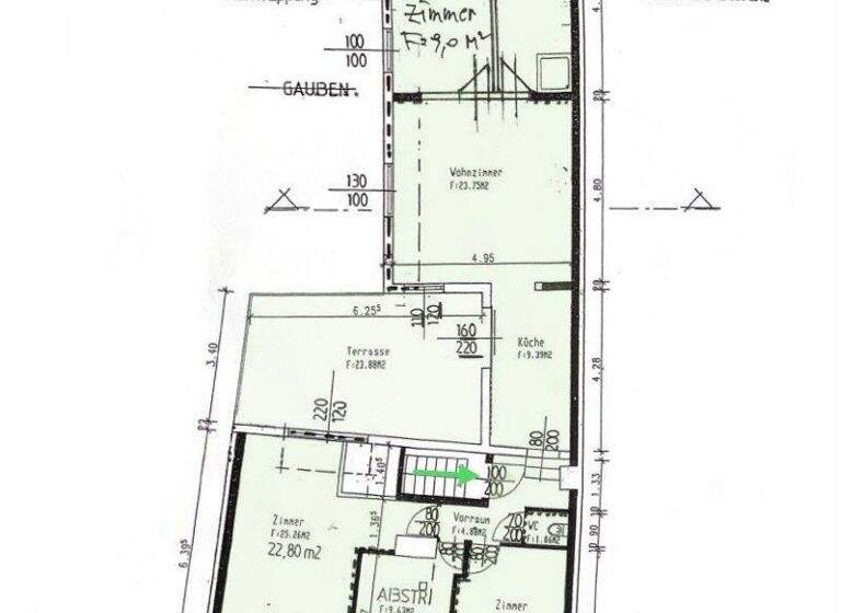 Wohnung zur Miete 1.200 € 3 Zimmer 104 m² Wassergasse Baden 2500