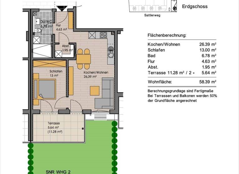 Wohnung zum Kauf provisionsfrei 233.000 € 2 Zimmer 58,4 m²<br/>Wohnfläche Egg Egg 87743