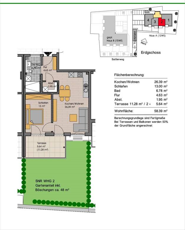Wohnung zum Kauf provisionsfrei 233.000 € 2 Zimmer 58,4 m² Egg Egg 87743