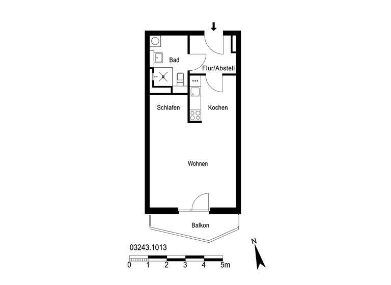 Wohnung zur Miete 675 € 1 Zimmer 42,7 m²<br/>Wohnfläche 1.<br/>Geschoss Zossener Straße 138 Hellersdorf Berlin 12629