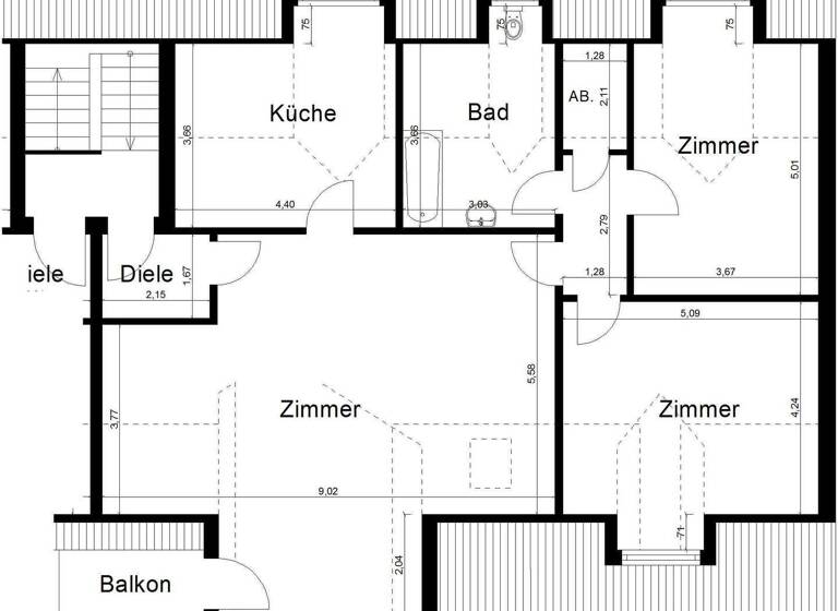 Wohnung zur Miete 840 € 3 Zimmer 96 m² 2. Geschoss frei ab 01.04.2026 Robend 139 Stadtmitte Viersen 41748
