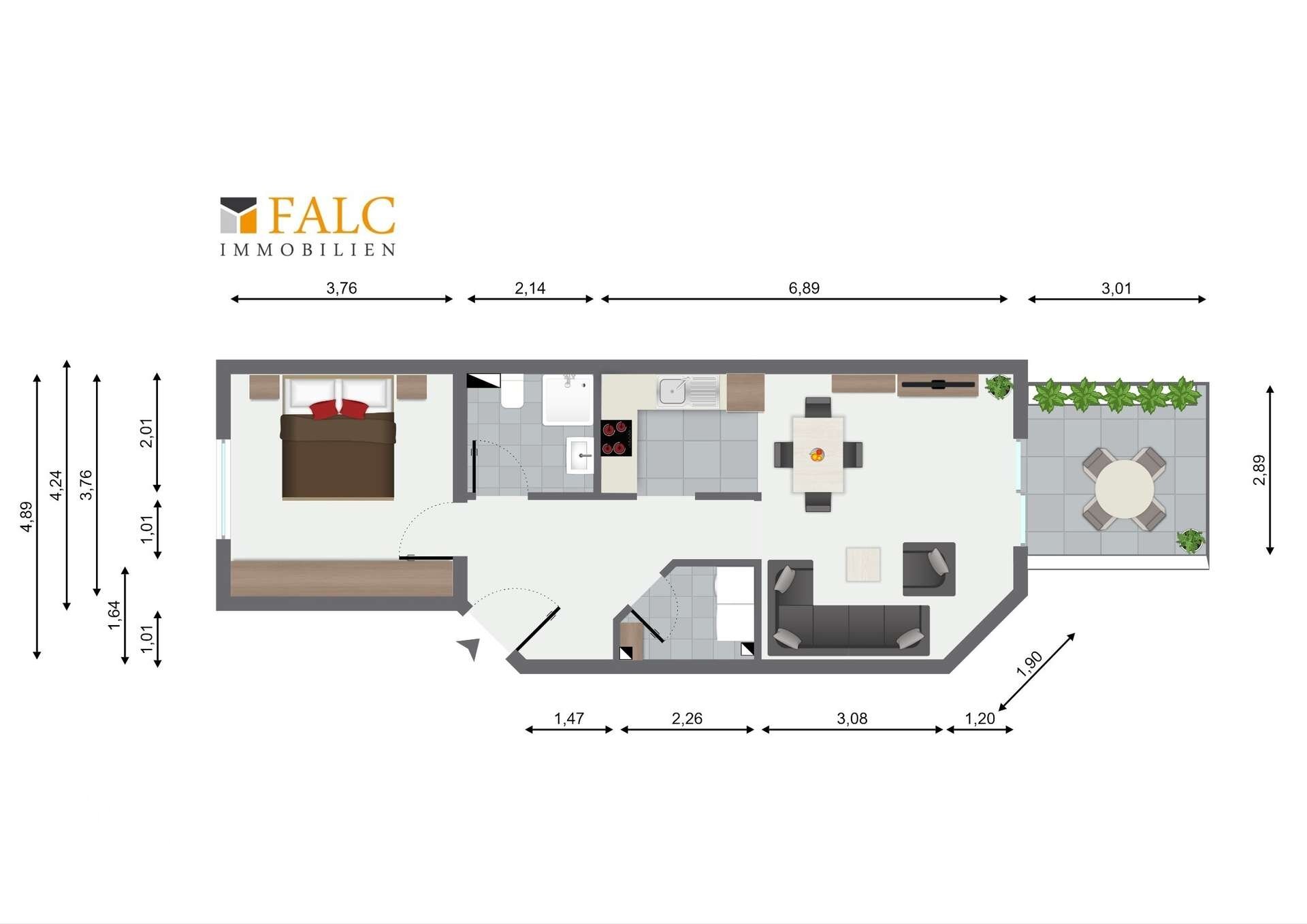 Wohnung zum Kauf 135.000 € 2 Zimmer 54 m²<br/>Wohnfläche 1.<br/>Geschoss Irlich Neuwied 56567