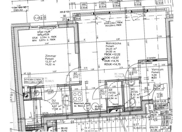 Wohnung zur Miete 1.190 € 2 Zimmer 49 m² 4. Geschoss Wien 1090