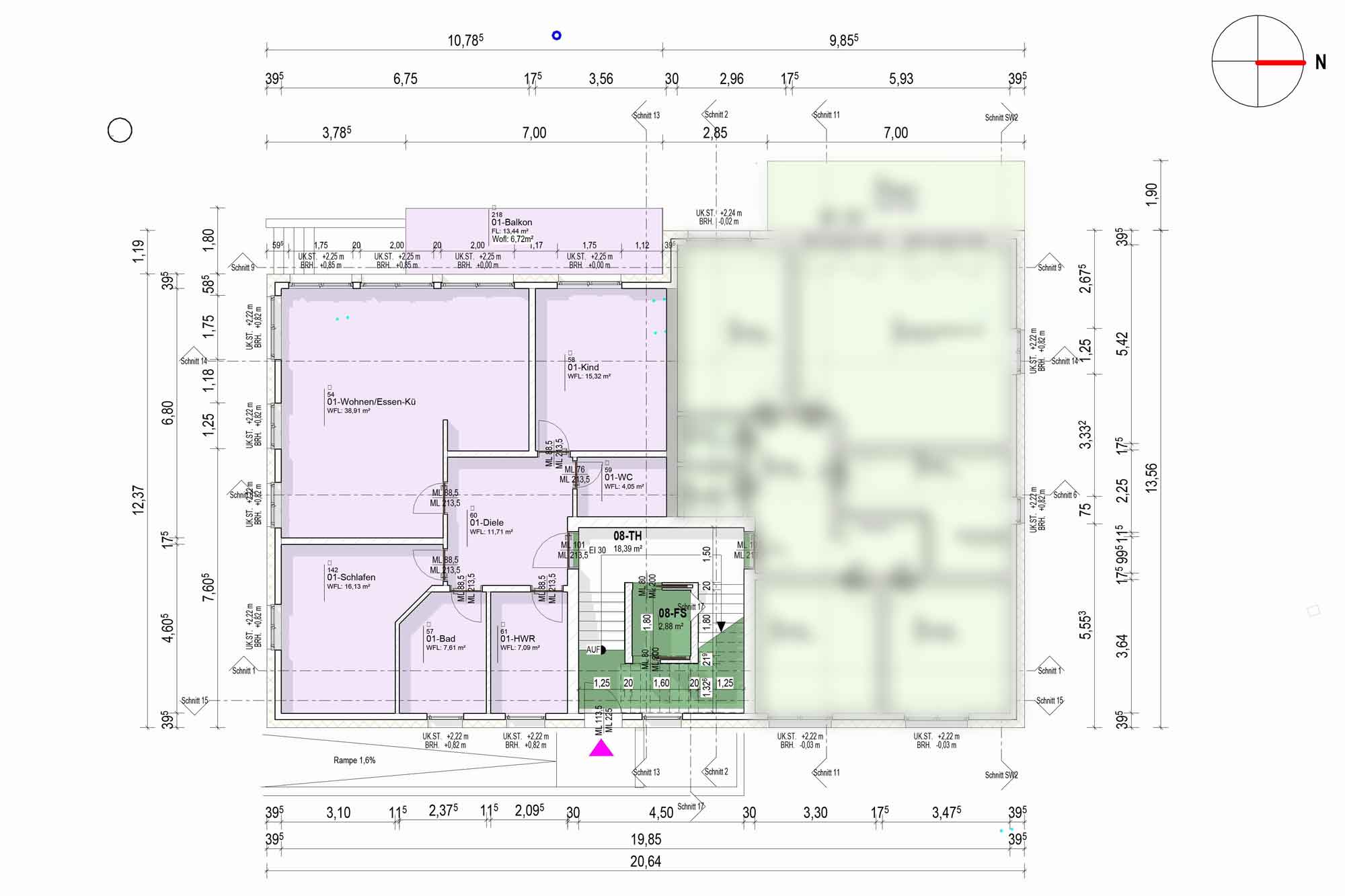 Wohnung zum Kauf provisionsfrei 549.000 € 3 Zimmer 107,5 m²<br/>Wohnfläche 1.<br/>Geschoss Wettbergen Hannover 30457