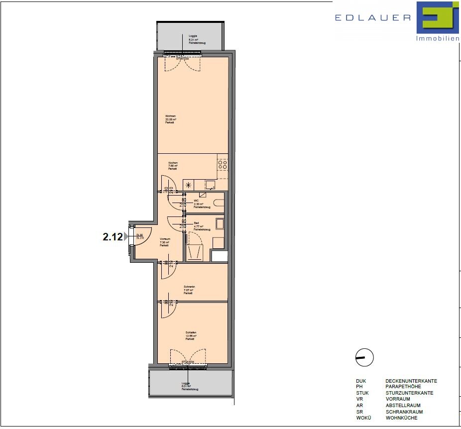 Wohnung zur Miete 661 € 2 Zimmer 73,6 m²<br/>Wohnfläche ab sofort<br/>Verfügbarkeit St. Pölten St. Pölten 3100