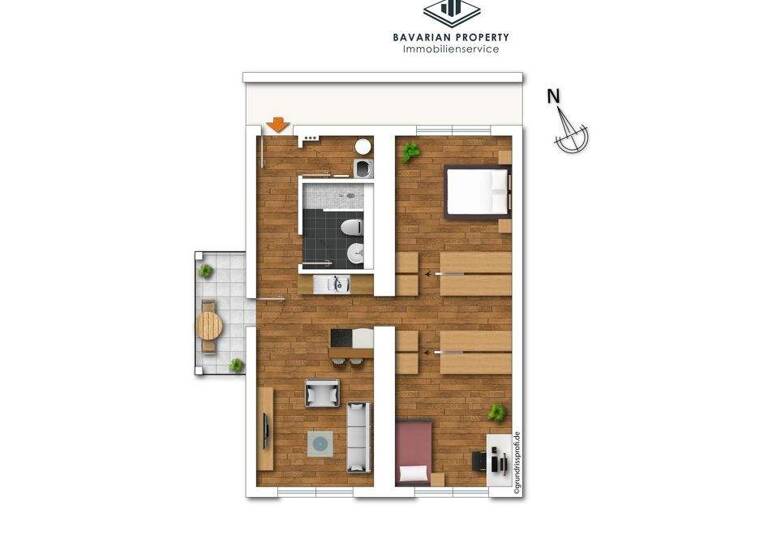 Wohnung zum Kauf 251.700 € 3 Zimmer 71,2 m² Roding 93426