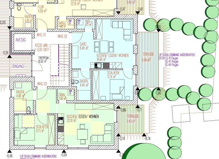 Wohnung zur Miete 635 € 2 Zimmer 48,9 m²<br/>Wohnfläche EG<br/>Geschoss ab sofort<br/>Verfügbarkeit Muhr Muhr am See 91735
