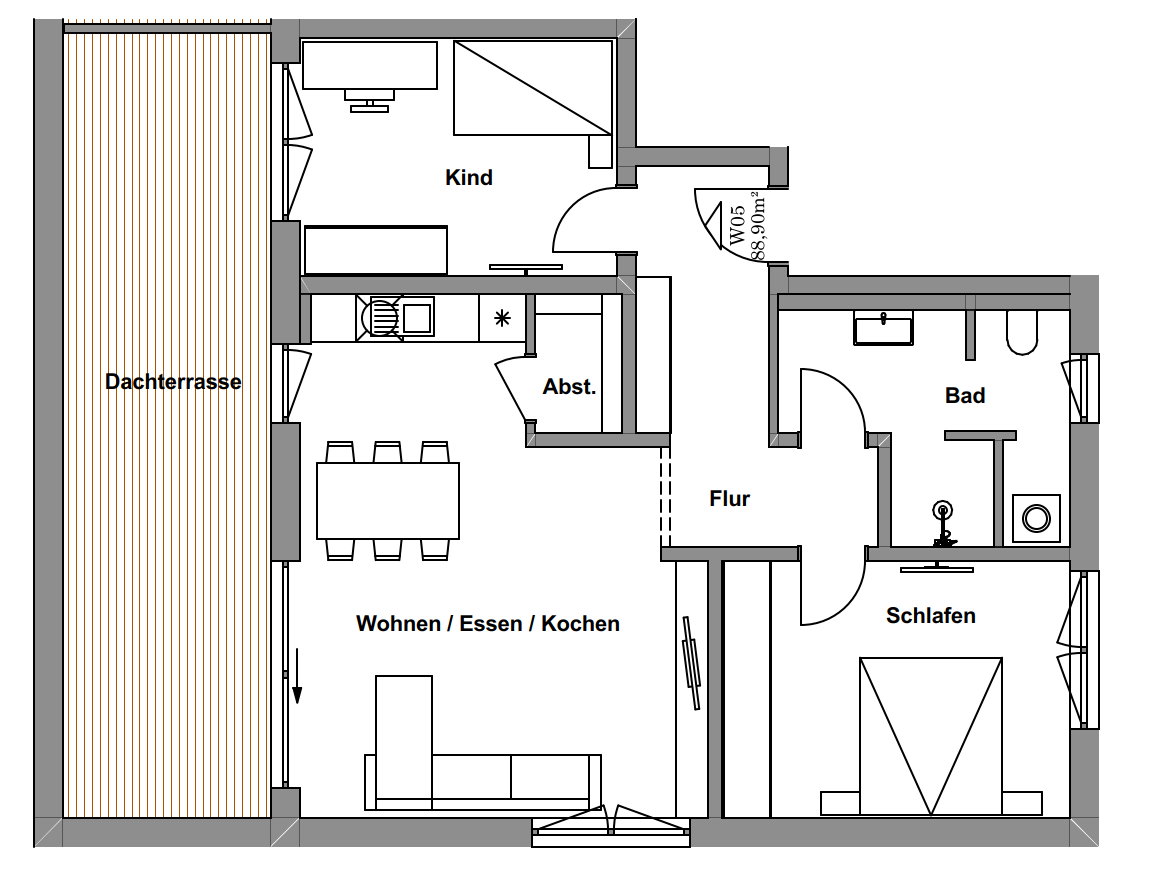 Wohnung zur Miete 1.290 € 3 Zimmer 88,9 m²<br/>Wohnfläche 2.<br/>Geschoss 01.04.2025<br/>Verfügbarkeit Kiefernstraße 24 Ergolding Ergolding 84030