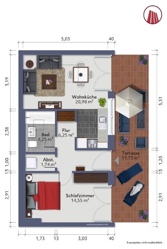 Wohnung zum Kauf 2 Zimmer 53 m²<br/>Wohnfläche EG<br/>Geschoss Neustadt - Nord Köln 50672