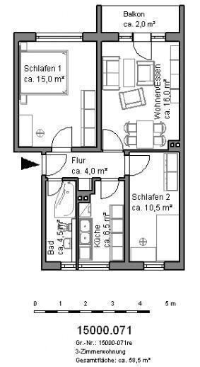 Wohnung zur Miete 320 € 3 Zimmer 59,9 m²<br/>Wohnfläche 2.<br/>Geschoss ab sofort<br/>Verfügbarkeit Lessingstraße 14 Thale Thale 06502