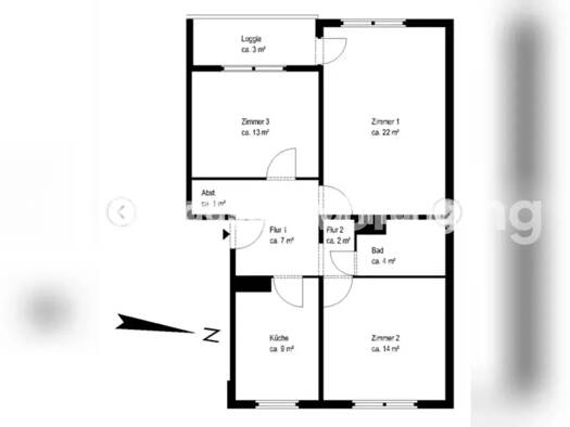 Wohnung zur Miete Tauschwohnung 700 € 3 Zimmer 78 m² 3. Geschoss Eimsbüttel 22115