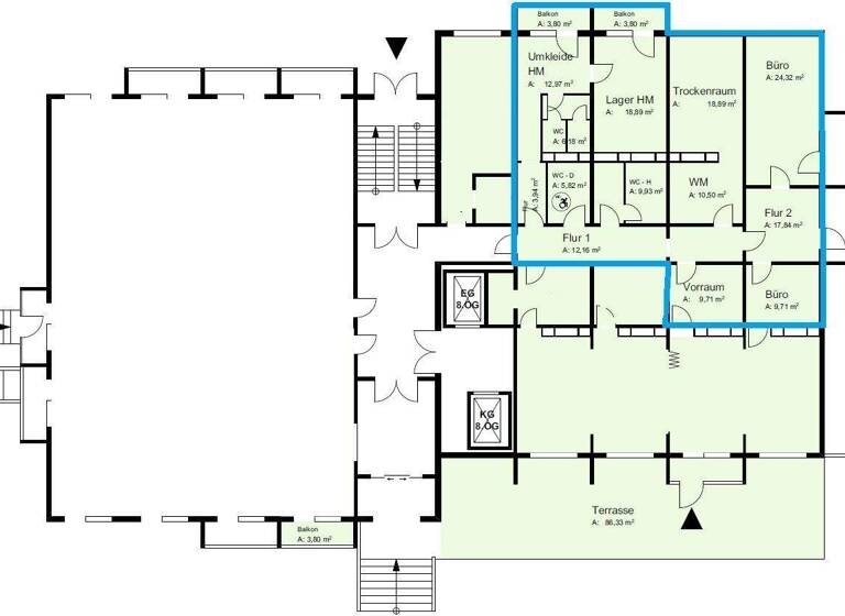 Wohnung zur Miete 1.220 € 6 Zimmer 162,8 m² EG Stecknadelallee 13 Grimma 04668