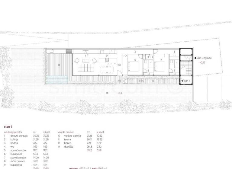 Wohnung zum Kauf 640.000 € 2 Zimmer 160 m² Blato