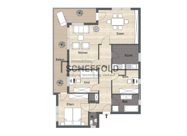 Wohnung zur Miete 795 € 4,5 Zimmer 108,4 m² 1. Geschoss Ringschnait Biberach an der Riß-Ringschnait 88400