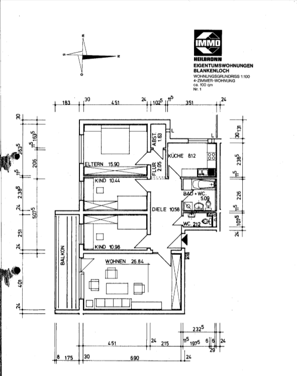 Wohnung zum Kauf 295.000 € 4 Zimmer 100 m²<br/>Wohnfläche EG<br/>Geschoss ab sofort<br/>Verfügbarkeit Buchenring 36 Büchig Stutensee 76297