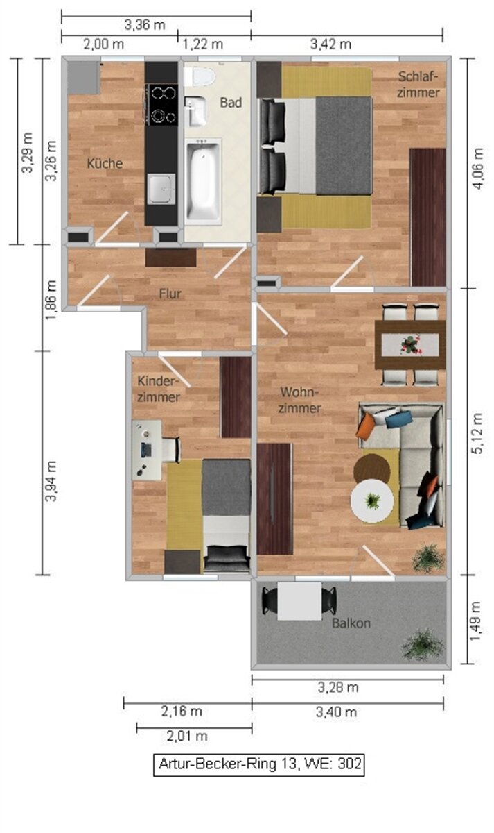 Studio zur Miete 345 € 3 Zimmer 57,1 m²<br/>Wohnfläche 2.<br/>Geschoss Artur-Becker-Ring 13 Trattendorf Spremberg 03130