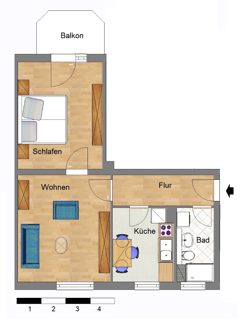 Wohnung zur Miete 338 € 2 Zimmer 48,3 m²<br/>Wohnfläche 01.02.2025<br/>Verfügbarkeit Weizenkamp 10 Seelze - Süd Seelze 30926