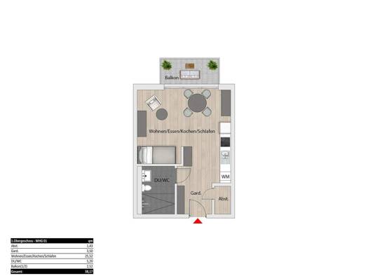Studio zum Kauf - Neubau provisionsfrei 212.000 € 1 Zimmer 38,2 m² 1. Geschoss frei ab 01.03.2027 Siegelsbach 74936