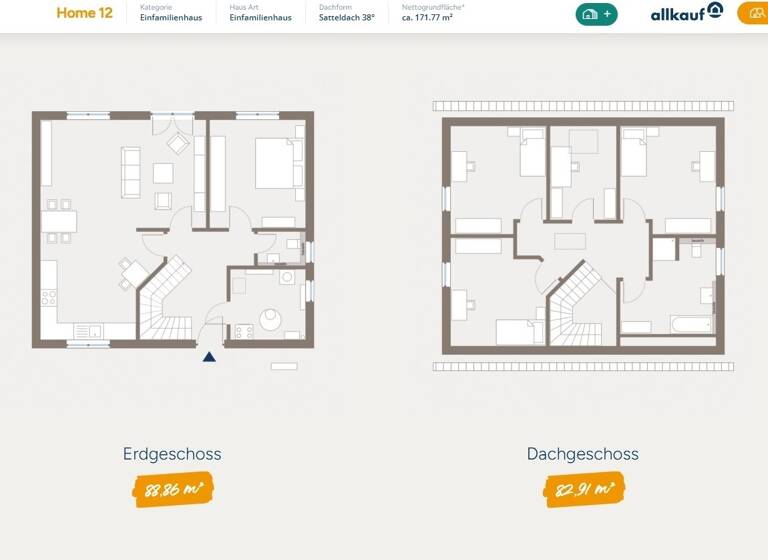 Einfamilienhaus zum Kauf provisionsfrei 435.627 € 5 Zimmer 171,8 m² 500 m² Grundstück Winden 76872