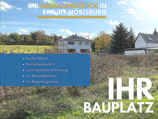Grundstück zum Kauf provisionsfrei 210.000 € 785 m² Grundstück Molsdorfer Straße 14 Möbisburg-Rhoda Erfurt 99094