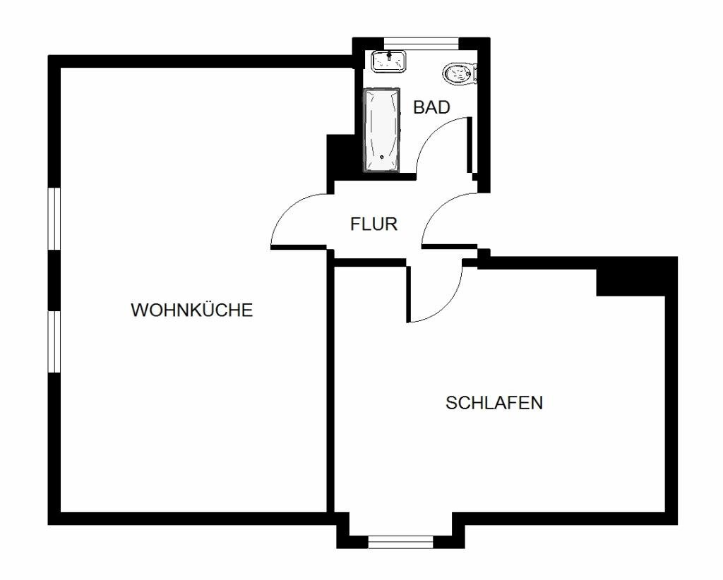 Wohnung zur Miete 299 € 1 Zimmer 40,8 m²<br/>Wohnfläche EG<br/>Geschoss Lösterfeldweg 2 a Scholven Gelsenkirchen 45896