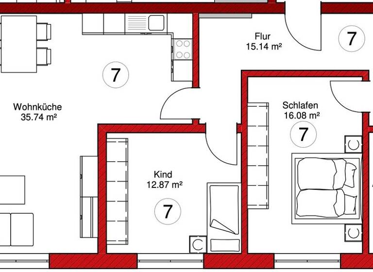 Wohnung zum Kauf provisionsfrei 480.000 € 3 Zimmer 102,5 m² Geschoss 1/2 frei ab sofort Buchhausener Straße 11 Schierling 84069