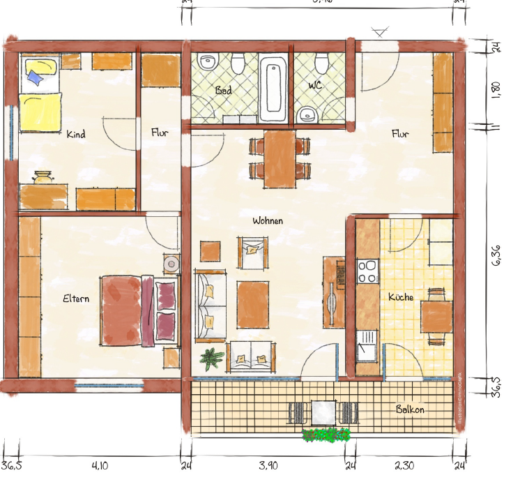 Wohnung zur Miete 660 € 3 Zimmer 86 m²<br/>Wohnfläche 4.<br/>Geschoss Breslauerstraße Dülken - Mitte Viersen 41751