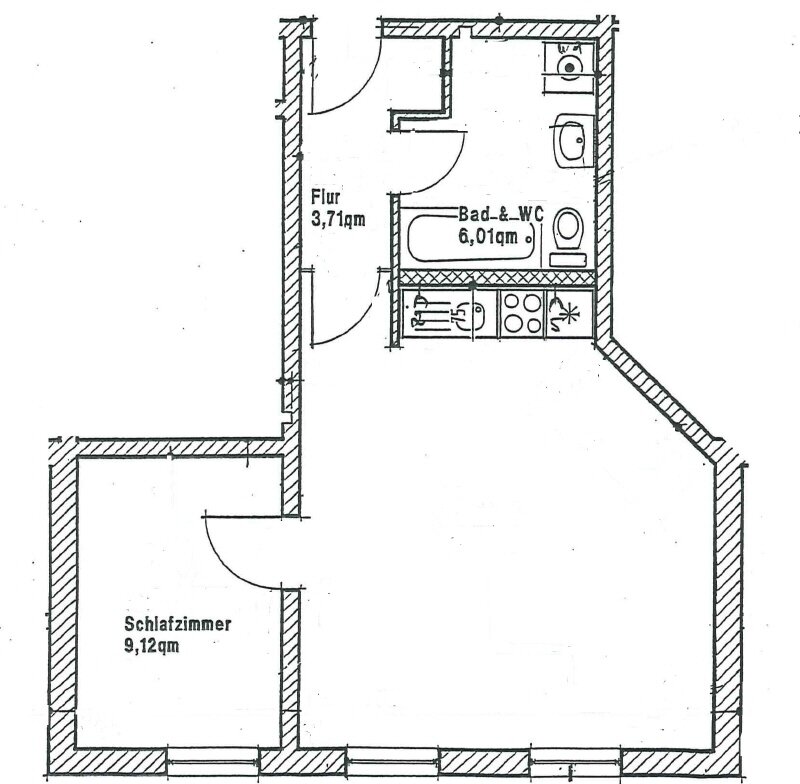 Wohnung zum Kauf 48.000 € 2 Zimmer 46,5 m²<br/>Wohnfläche 2.<br/>Geschoss Langenhessen Werdau 08412