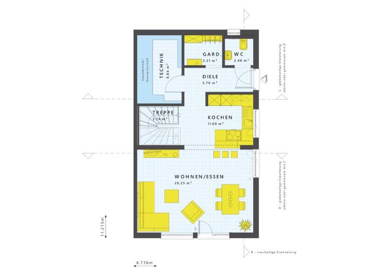 Doppelhaushälfte zum Kauf provisionsfrei 509.823 € 5 Zimmer 124 m² 270 m² Grundstück Nußbaum Nussbaum 75245
