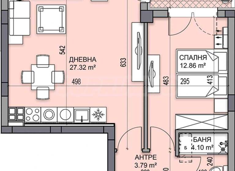 Studio zum Kauf 108.700 € 2 Zimmer 73,2 m² Plovdiv