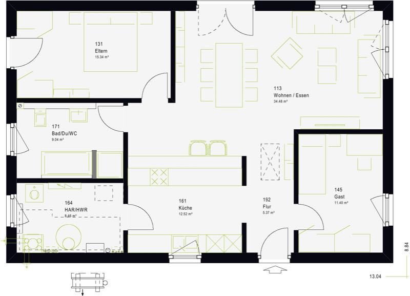 Bungalow zum Kauf 681.900 € 110 m²<br/>Wohnfläche 480 m²<br/>Grundstück Ellhofen 74248