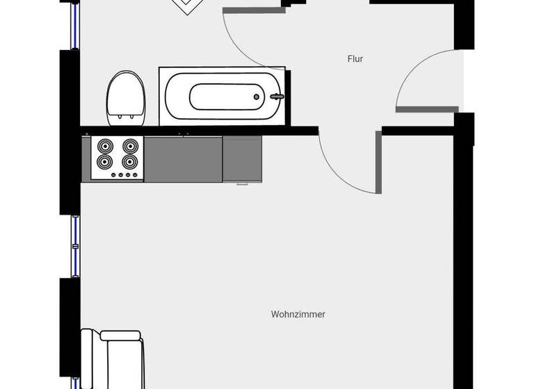 Wohnung zur Miete 240 € 2 Zimmer 43 m² 1. Geschoss frei ab sofort Sehmatal-Sehma Sehmatal 09465