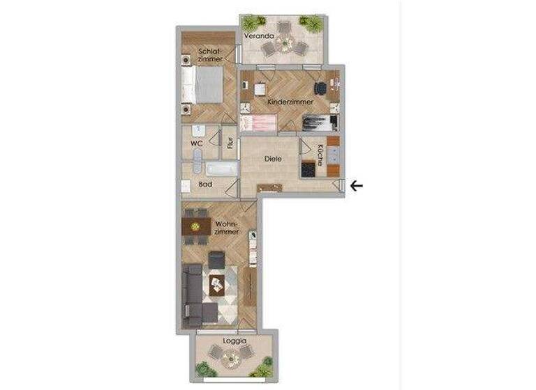 Wohnung zum Kauf 129.000 € 3 Zimmer 96,8 m² Buxtehude 21614