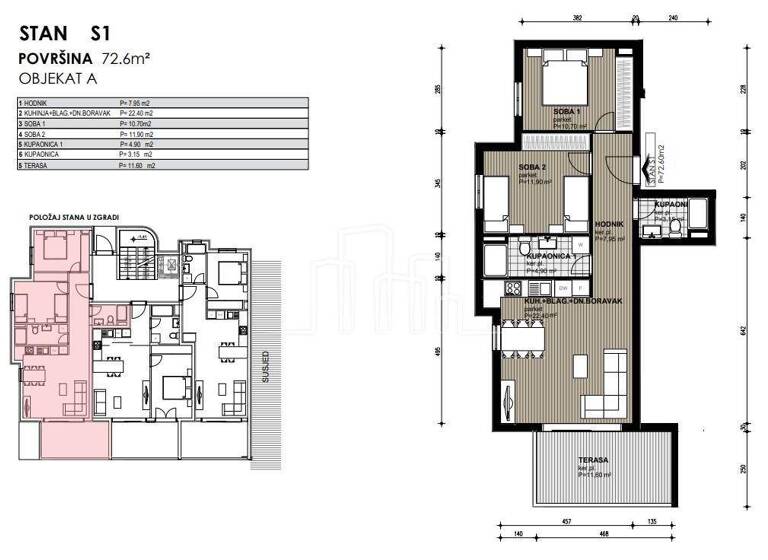 Wohnung zum Kauf 3 Zimmer Zivogosce