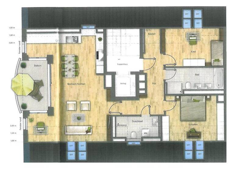 Wohnung zur Miete 1.700 € 3 Zimmer 99,4 m²<br/>Wohnfläche Dachgeschoss<br/>Geschoss 01.07.2025<br/>Verfügbarkeit Neufahrn Neufahrn bei Freising 85375