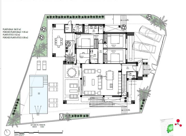Villa zum Kauf provisionsfrei 1.600.000 € 6 Zimmer 385 m² 500 m² Grundstück Urbanización Santa Rosalía Lake and Life Resort Los Alcázares 30710