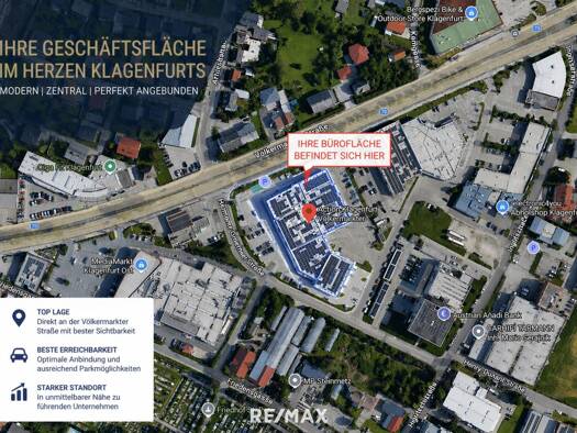 Bürofläche zur Miete 1.400 € 188 m² Bürofläche Völkermarkterstraße Annabichl Klagenfurt am Wörthersee 9020