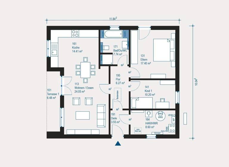 Bungalow zum Kauf 357.313 € 3 Zimmer 98,7 m² 670 m² Grundstück Schiffweiler 66578