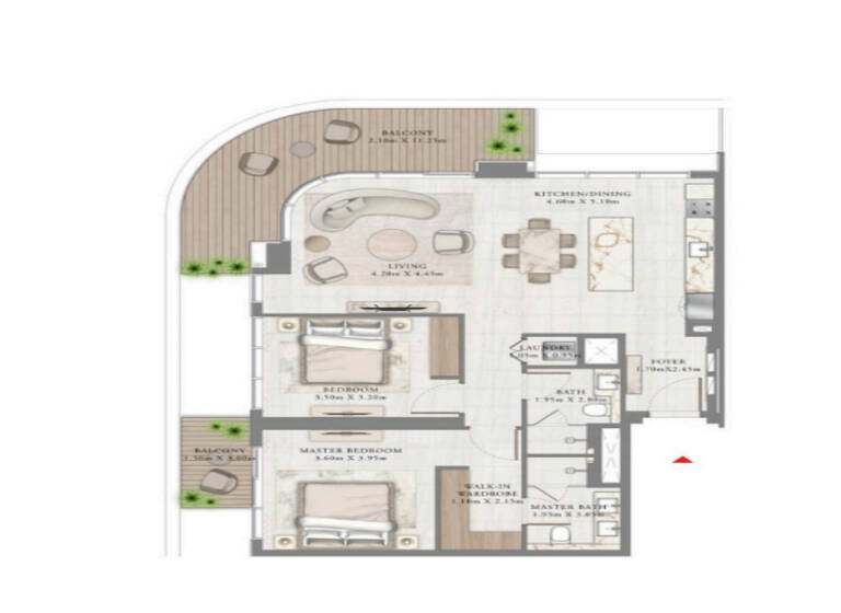 Wohnung zum Kauf - Erstbezug provisionsfrei 1.632.311 € 3 Zimmer 133 m² Dubai