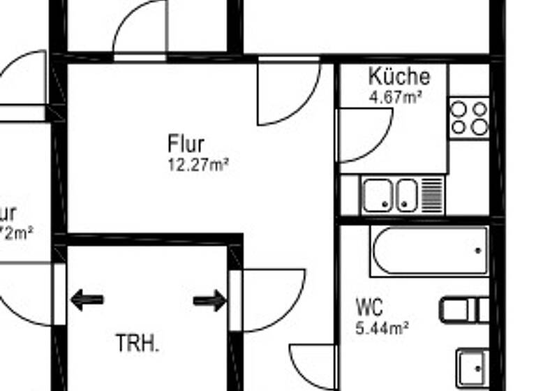 Wohnung zur Miete 610 € 3 Zimmer 61 m² 1. Geschoss frei ab sofort Neue Neustadt Magdeburg 39124