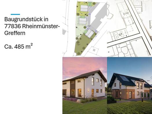 Grundstück zum Kauf provisionsfrei 197.772 € 485 m² Grundstück Greffern Rheinmünster 77836
