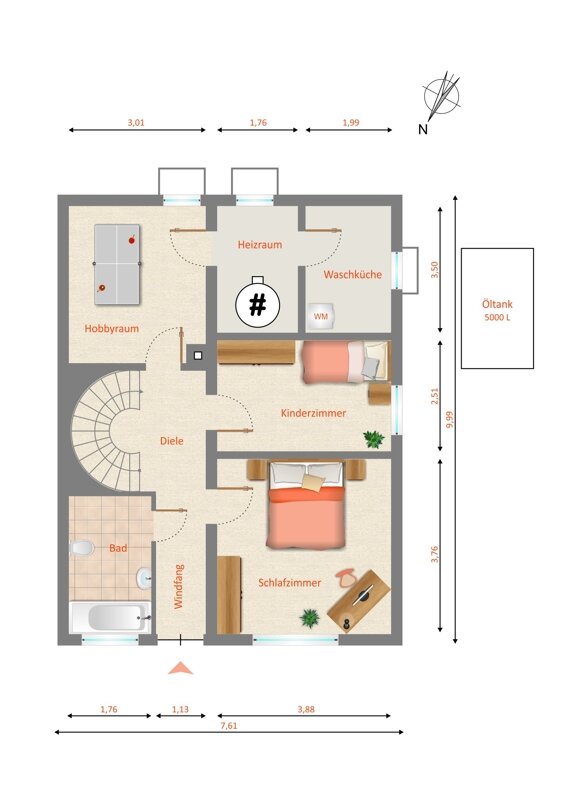 Doppelhaushälfte zum Kauf 489.000 € 5 Zimmer 103,1 m²<br/>Wohnfläche 369 m²<br/>Grundstück Weil der Stadt Weil der Stadt 71263