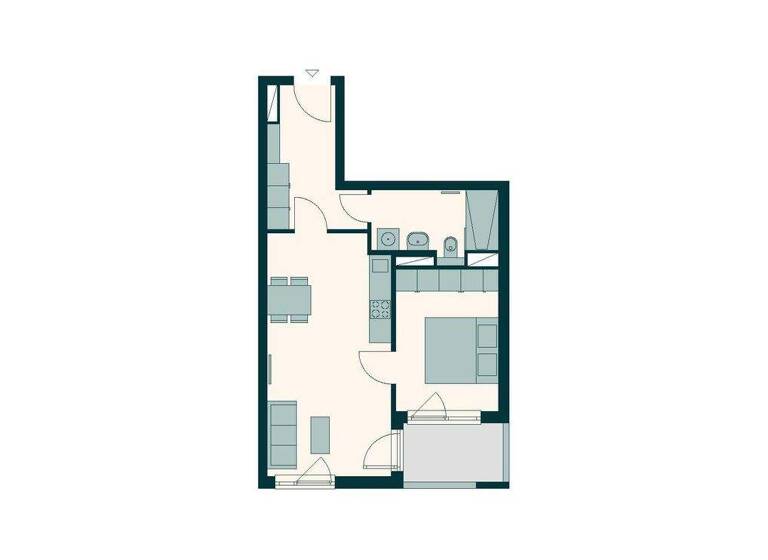 Wohnung zur Miete 1.329 € 2 Zimmer 47,7 m² 1. Geschoss Friedenauer Höhe 14 Friedenau Berlin 12159