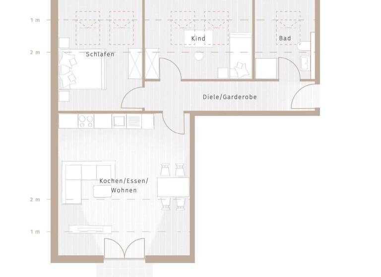 Wohnung zum Kauf - Erstbezug provisionsfrei 517.000 € 3 Zimmer 61,8 m² 2. Geschoss Parkstraße 15 Anzing 85646