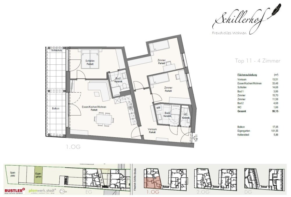 Wohnung zum Kauf 798.000 € 4 Zimmer 99,3 m²<br/>Wohnfläche Mödling 2340