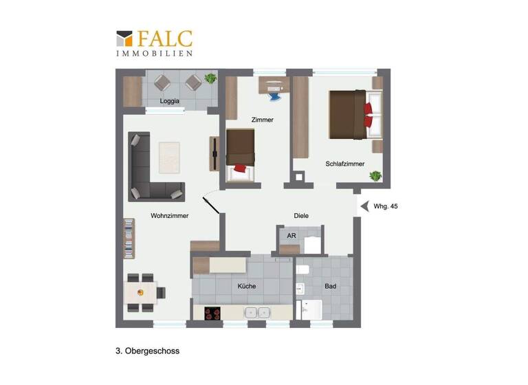 Wohnung zum Kauf 245.000 € 3 Zimmer 78 m² 3. Geschoss Kierberg Brühl 50321