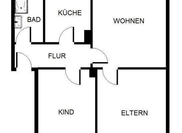 Wohnung zur Miete 751 € 3 Zimmer 62,6 m² 1. Geschoss frei ab 11.04.2026 Dellmannsfeld 39 Überruhr-Hinsel Essen 45277
